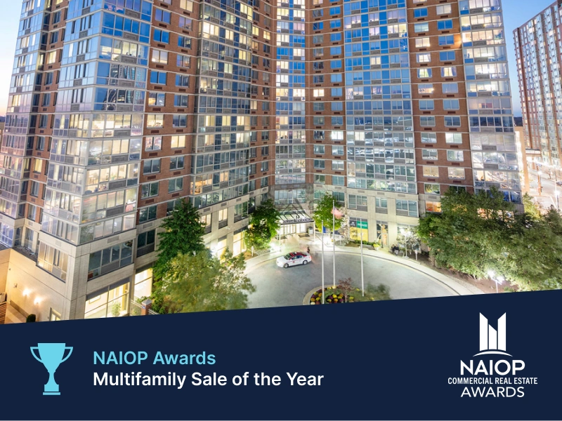 Award graphic highlighting Westchester County’s top multifamily sale recognition for DSF Group